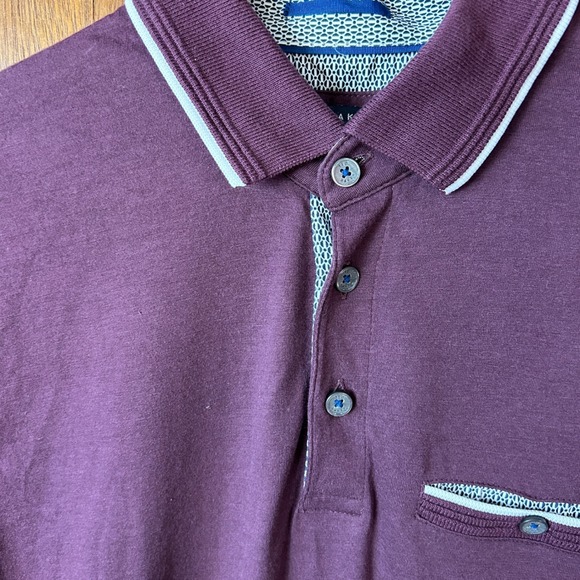 Ted Baker London Mens Purple Short Sleeve Polo Shirt Size 3 - Picture 6 of 10